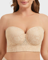 Smooth Lace Longline Strapless Underwire Bra